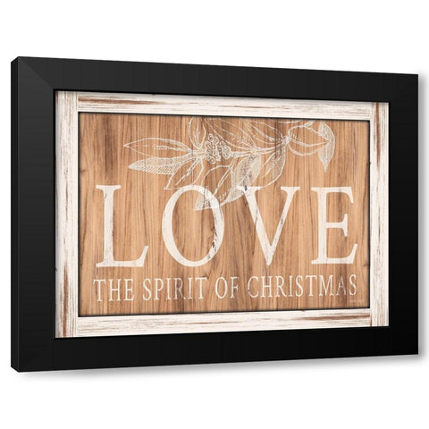 Love Black Modern Wood Framed Art Print with Double Matting by Jacobs, Cindy