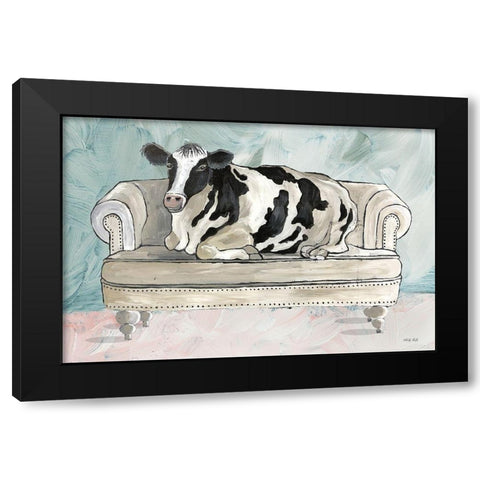 Cowches IV Black Modern Wood Framed Art Print with Double Matting by Jacobs, Cindy