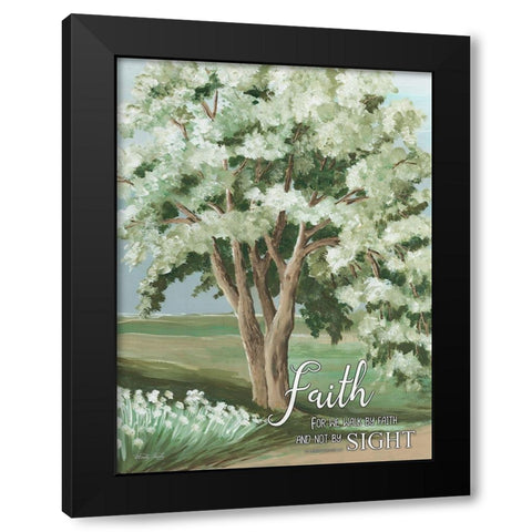 Walk by Faith Black Modern Wood Framed Art Print with Double Matting by Jacobs, Cindy