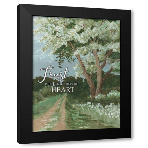 Trust the Lord Black Modern Wood Framed Art Print by Jacobs, Cindy