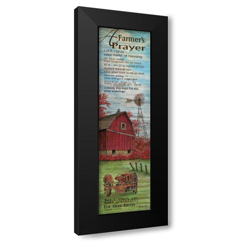 A Farmers Prayer Black Modern Wood Framed Art Print by Jacobs, Cindy