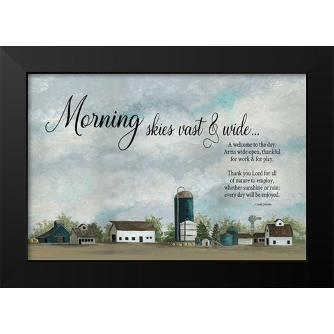Morning Skies Black Modern Wood Framed Art Print by Jacobs, Cindy