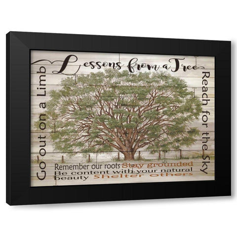Lessons from a Tree Black Modern Wood Framed Art Print with Double Matting by Jacobs, Cindy