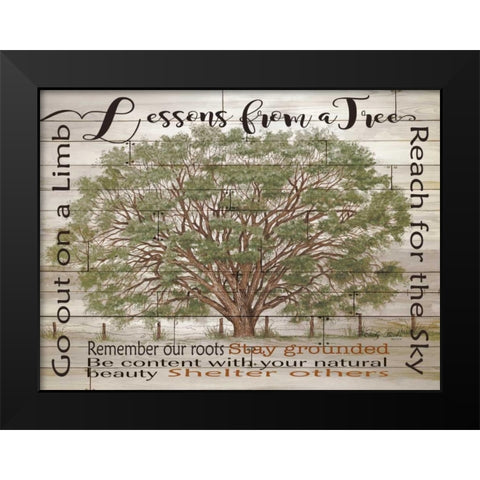 Lessons from a Tree Black Modern Wood Framed Art Print by Jacobs, Cindy