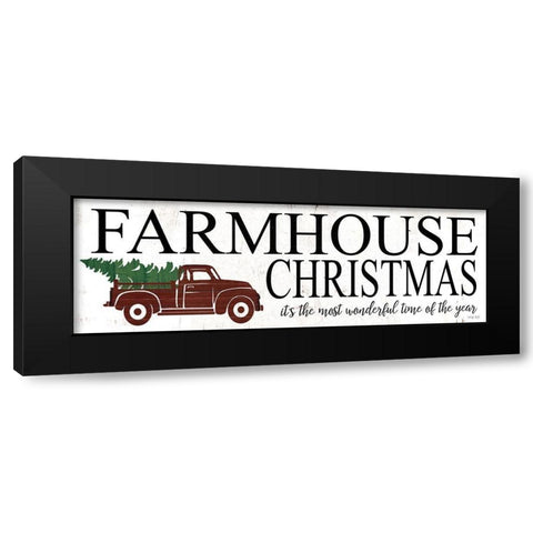 Farmhouse Christmas Black Modern Wood Framed Art Print by Jacobs, Cindy
