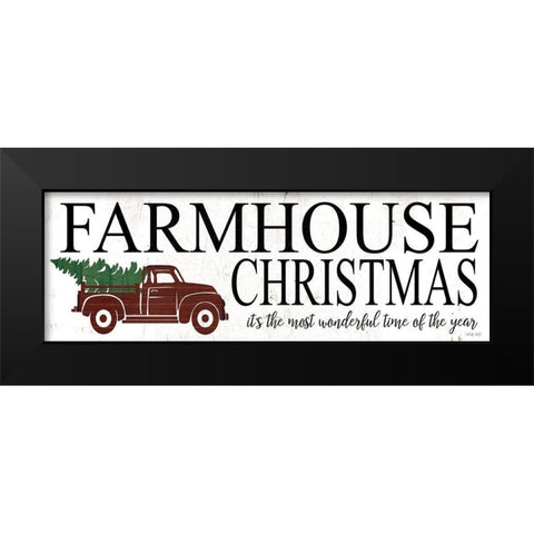 Farmhouse Christmas Black Modern Wood Framed Art Print by Jacobs, Cindy