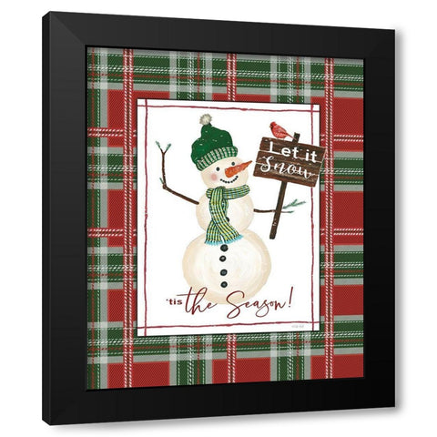 Tis the Season Black Modern Wood Framed Art Print by Jacobs, Cindy