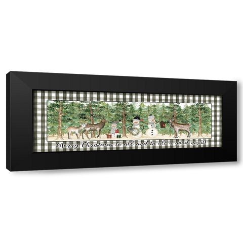 Merry Christmas to All Black Modern Wood Framed Art Print by Jacobs, Cindy