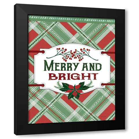 Merry and Bright  Black Modern Wood Framed Art Print by Jacobs, Cindy