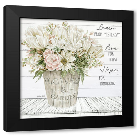 Learn from Yesterday Black Modern Wood Framed Art Print with Double Matting by Jacobs, Cindy
