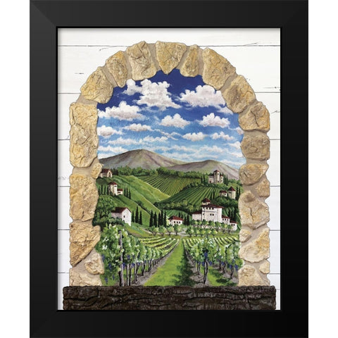 Vineyard Landscape Black Modern Wood Framed Art Print by Jacobs, Cindy