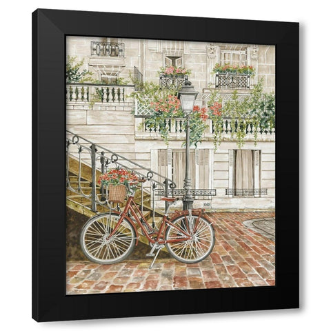 Cobblestone Charm  Black Modern Wood Framed Art Print with Double Matting by Jacobs, Cindy
