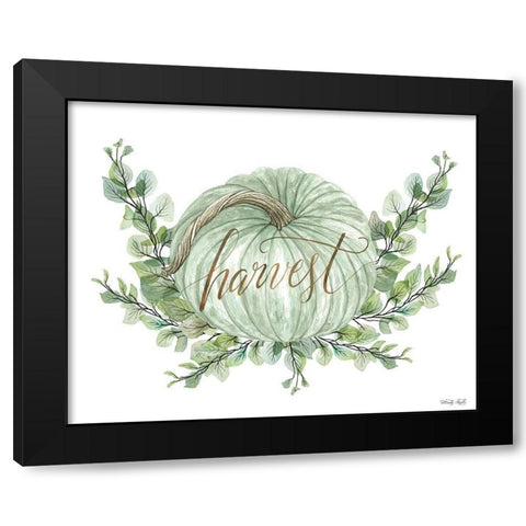 Harvest Pumpkins Black Modern Wood Framed Art Print with Double Matting by Jacobs, Cindy