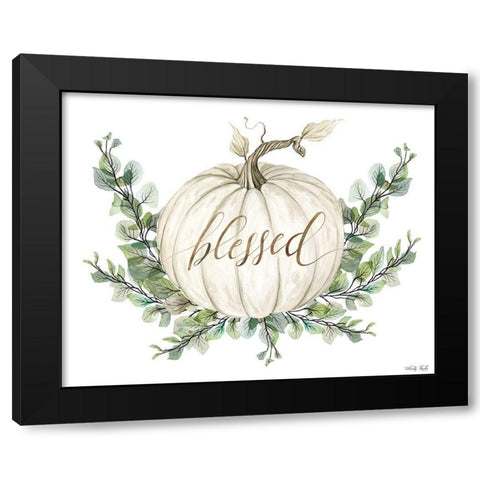 Blessed Pumpkins Black Modern Wood Framed Art Print by Jacobs, Cindy