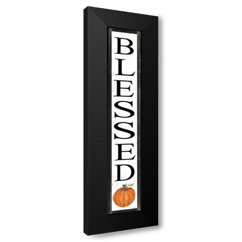Blessed Sign Black Modern Wood Framed Art Print with Double Matting by Jacobs, Cindy