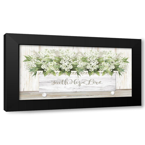 Faith Hope Love Wood Box Black Modern Wood Framed Art Print by Jacobs, Cindy