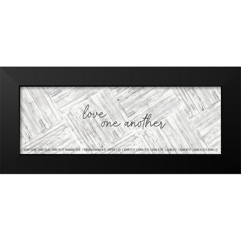 Love One Another Black Modern Wood Framed Art Print by Jacobs, Cindy