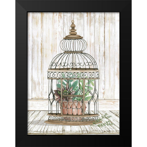 Caged Beauty I Black Modern Wood Framed Art Print by Jacobs, Cindy
