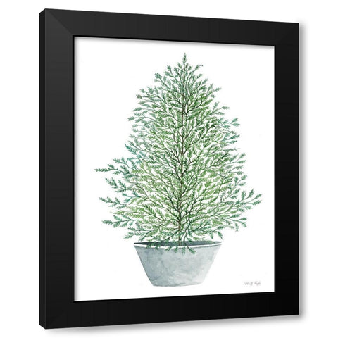 Cedar Tree in Pot Black Modern Wood Framed Art Print by Jacobs, Cindy