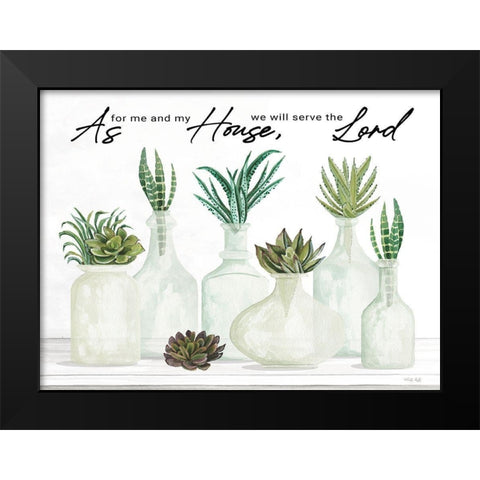 As for Me and My House Black Modern Wood Framed Art Print by Jacobs, Cindy