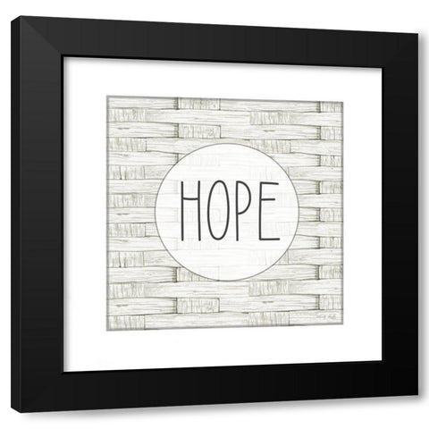 Hope Black Modern Wood Framed Art Print by Jacobs, Cindy