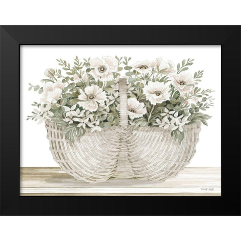 Basket of Poppies Black Modern Wood Framed Art Print by Jacobs, Cindy