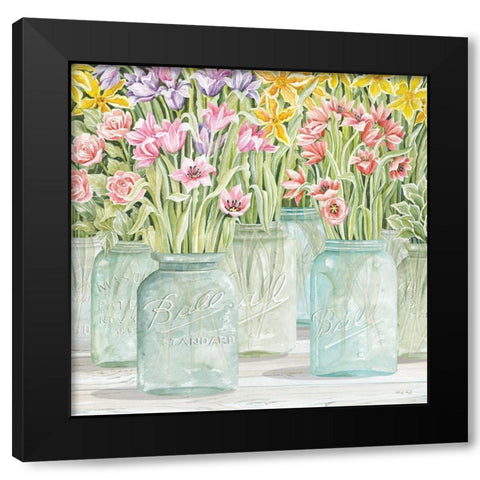 Signs of Spring I Black Modern Wood Framed Art Print with Double Matting by Jacobs, Cindy