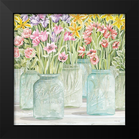 Signs of Spring I Black Modern Wood Framed Art Print by Jacobs, Cindy