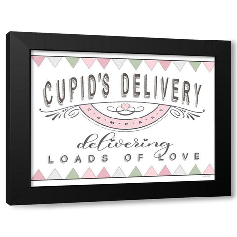 Cupids Delivery - Loads of Love Black Modern Wood Framed Art Print with Double Matting by Jacobs, Cindy