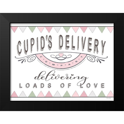 Cupids Delivery - Loads of Love Black Modern Wood Framed Art Print by Jacobs, Cindy