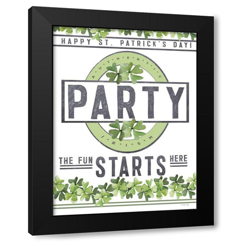 St. Patricks Day Party I Black Modern Wood Framed Art Print with Double Matting by Jacobs, Cindy