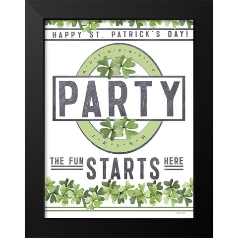 St. Patricks Day Party I Black Modern Wood Framed Art Print by Jacobs, Cindy