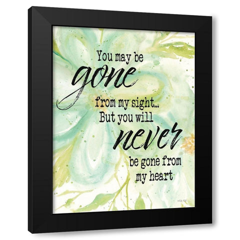 Never Gone From My Heart II Black Modern Wood Framed Art Print by Jacobs, Cindy