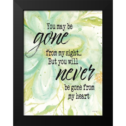 Never Gone From My Heart II Black Modern Wood Framed Art Print by Jacobs, Cindy