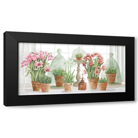 Terracotta Collection I Black Modern Wood Framed Art Print with Double Matting by Jacobs, Cindy