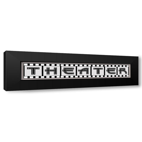 Theater Sign Black Modern Wood Framed Art Print by Jacobs, Cindy