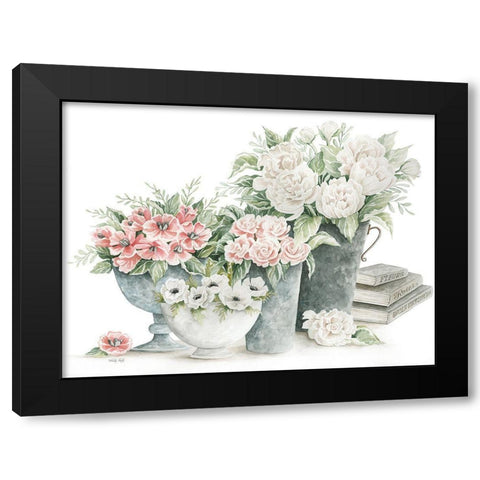 Farmhouse Florals II Black Modern Wood Framed Art Print with Double Matting by Jacobs, Cindy