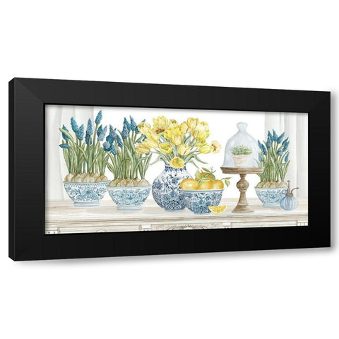 Spring Blooms Black Modern Wood Framed Art Print by Jacobs, Cindy
