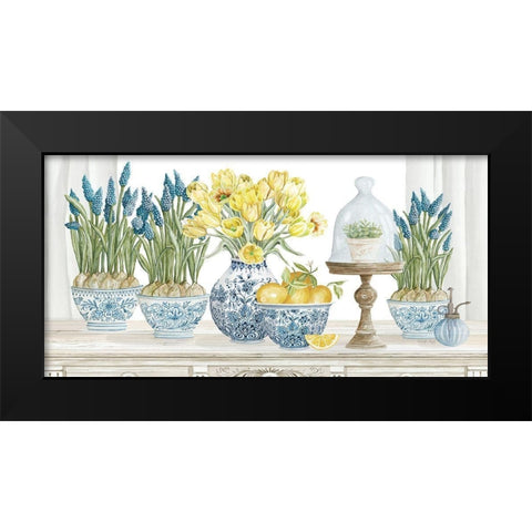 Spring Blooms Black Modern Wood Framed Art Print by Jacobs, Cindy