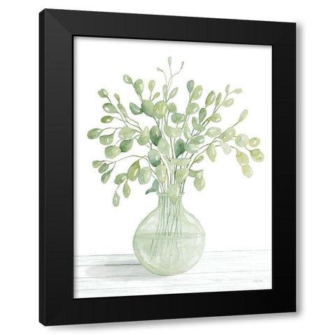 Eucalyptus Beauty I Black Modern Wood Framed Art Print with Double Matting by Jacobs, Cindy