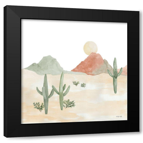 Desert Sun I Black Modern Wood Framed Art Print by Jacobs, Cindy