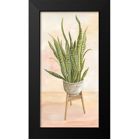 Plant Stand Pot of Flowers III Black Modern Wood Framed Art Print by Jacobs, Cindy