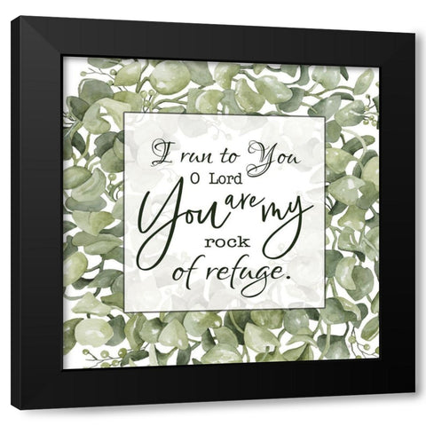 You Are My Rock Black Modern Wood Framed Art Print with Double Matting by Jacobs, Cindy