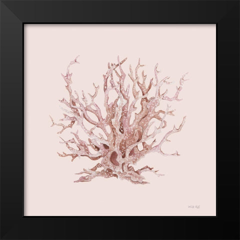 Pink Coral I Black Modern Wood Framed Art Print by Jacobs, Cindy