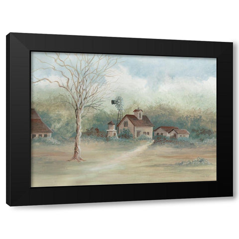 Barns in the Distance Black Modern Wood Framed Art Print by Jacobs, Cindy