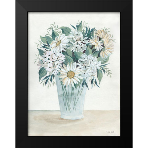 Daisy Delight Black Modern Wood Framed Art Print by Jacobs, Cindy