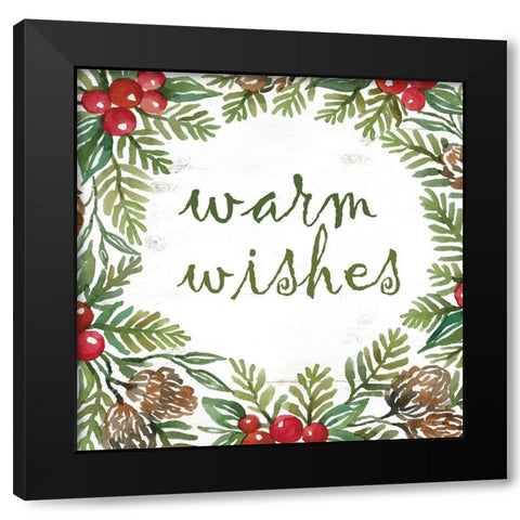 Warm Wishes Black Modern Wood Framed Art Print with Double Matting by Jacobs, Cindy