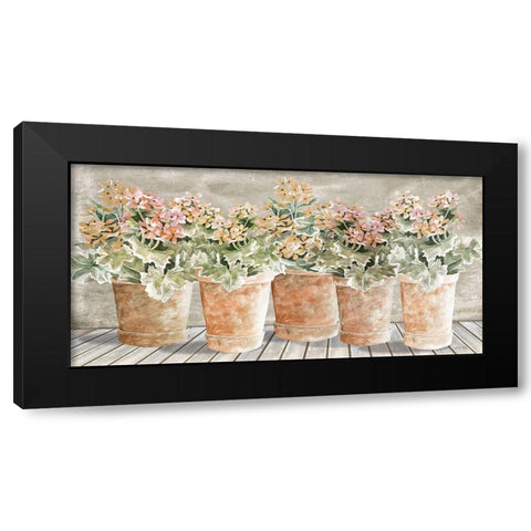 All in a Row I  Black Modern Wood Framed Art Print by Jacobs, Cindy