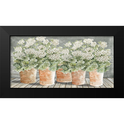 All in a Row II  Black Modern Wood Framed Art Print by Jacobs, Cindy
