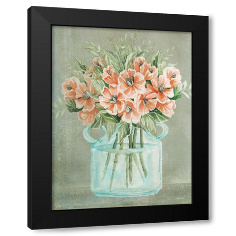 Poppies Black Modern Wood Framed Art Print by Jacobs, Cindy